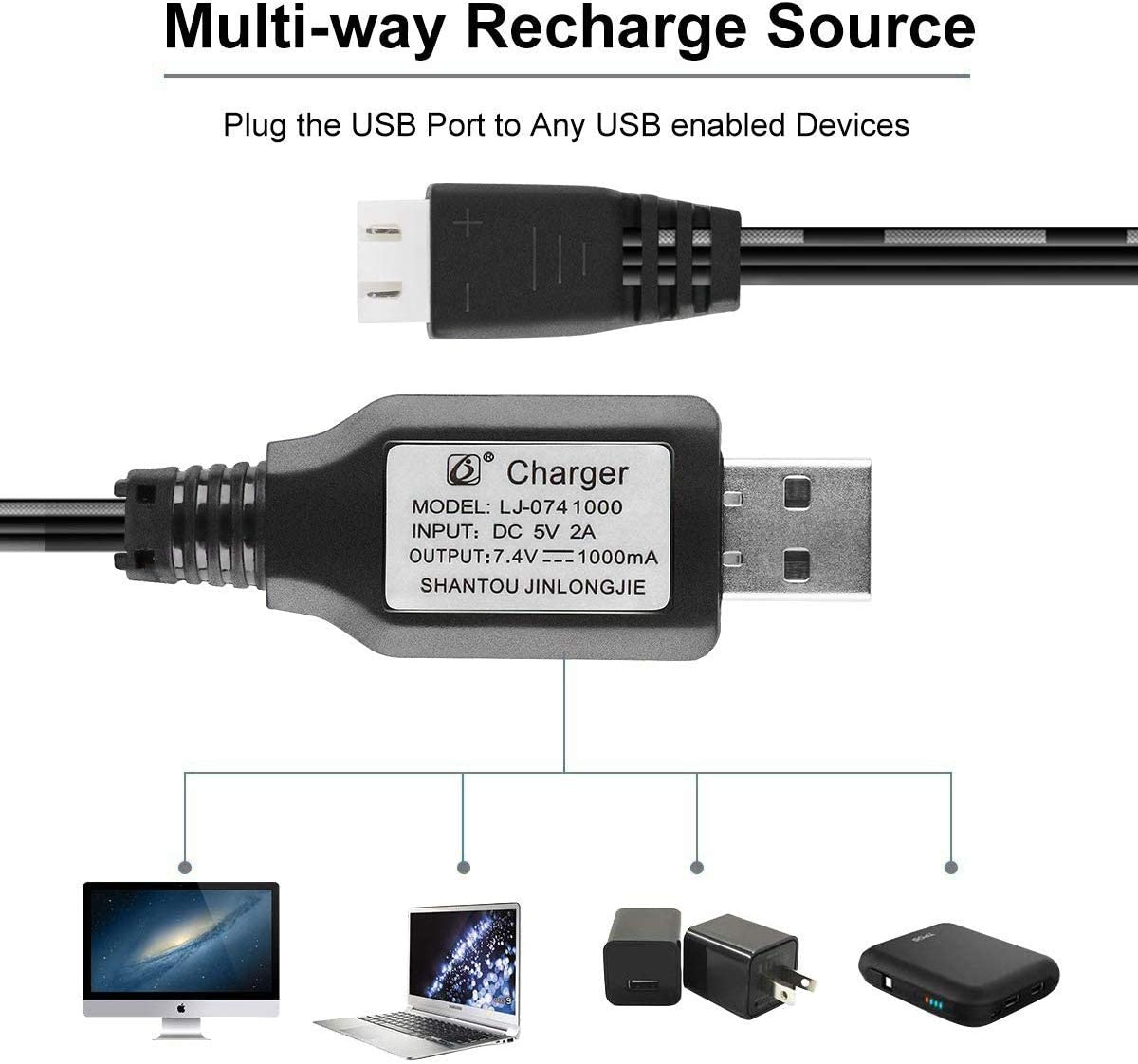 Paquete de 1 Cable cargador US - Drone Battery Balance Charger reseña y precio